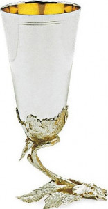 101929 Odiot Фужер для шампанского Odiot "Виноградная лоза" (серебро c позолотой) Серебро 925