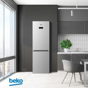 Холодильник двухкамерный 186.5х59.5 см 1 компрессор цвет серебристый, 7389410007 BEKO
