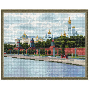 Алмазная мозаика с нанесенной рамкой 40х50 см Москва. Кремль (30 цветов) MOLLY