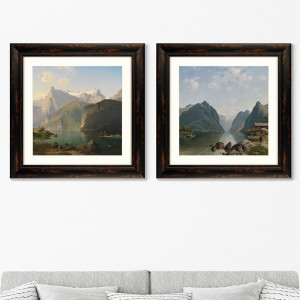 91278225 Картина «» Диптих Fjord landscape, 1892. (из 2-х картин) STLM-0532878 КАРТИНЫ В КВАРТИРУ