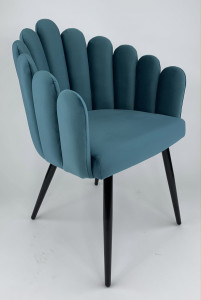 90347653 Стул-кресло Ракушка для кухни/гостинной/спальни цвет сине-морской STLM-0195032 MILAVIO
