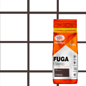 Затирка цементная Fuga Elastic №124 цвет темный венге 2 кг ТАЙФУН