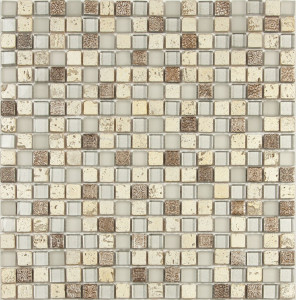 Мозаика стеклянная с вкроплениями природного камня S-821 SN-Mosaic Exclusive