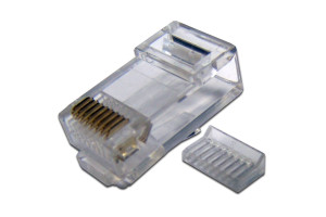 17576560 Коннектор RJ45 UTP 8P8C, универсальный, со вставкой, cat.6, 100 шт. PL45-8P8C-6V TWT