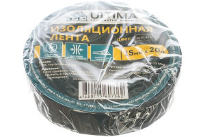 15699294 Изоляционная лента ПВХ, цвет черный 1520black ULTIMA