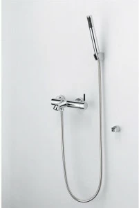 JUSTIME Настенный однорычажный смеситель для ванны из хромированной латуни с ручным душем Pan i