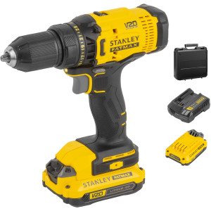 Дрель-шуруповерт аккумуляторная Stanley SCD700C2K, 18 В Li-ion 2x1.5 Ач STANLEY FATMAX