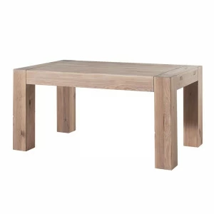Обеденный стол деревянный с широкими ножками отбеленный дуб 200 см Bjorn VAVI BJORN 132643 Беленый дуб;бежевый