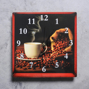 90352123 Часы настенные "Ароматный кофе" квадратные, плавный ход STLM-0196732 SIMALAND