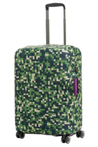 EBH601-M Чехол для чемодана средний Green Camo Pixels Eberhart