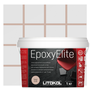 90347052 Затирка эпоксидная EpoxyElite E.10 цвет КАКАО 1 кг STLM-0194702 LITOKOL