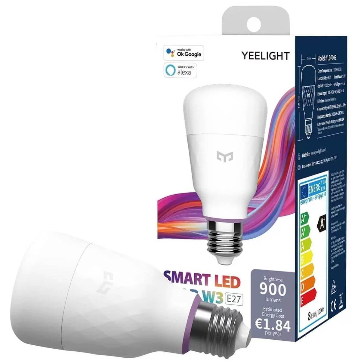YLDP005 Лампа светодиодная диммируемая E27 8W RGB+CCT белая Yeelight