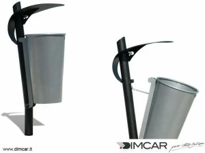 DIMCAR Урна для мусора уличная металлическая с крышкой Elite 349