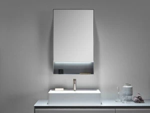 INBANI Металлическое зеркало с контейнером со встроенной подсветкой для ванной Strato