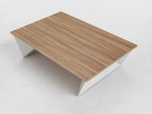 ODESD2 Прямоугольный журнальный столик из стали и дерева Q