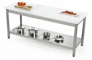 JOKODOMUS Прямоугольный кухонный стол из нержавеющей стали и Corian® Auxilium 696225