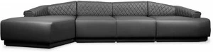 LUXXU Модульный кожаный диван с шезлонгом Anguis