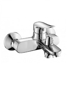 90817855 Смеситель для ванны T20202 с душевой лейкой однорычажный цвет серебристый Faucet STLM-0396285 OUTE