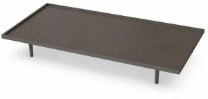 Sicis Низкий прямоугольный журнальный столик из фанерованной древесины Patchwork