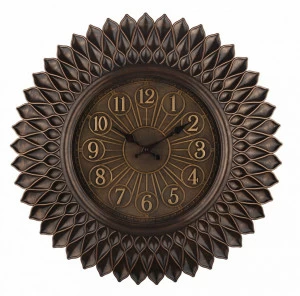 Часы настенные пластиковые 56 см темно-коричневые с черным Aviere AVIERE  00-3872853 Коричневый;черный