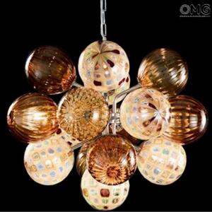 2675 ORIGINALMURANOGLASS Люстра Atmosphera - в янтарных оттенках - Original Murano Glass OMG 55 см