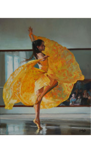 90616941 Постер Простопостер "Балет - балерина в желтом платье" 90x60 см в раме STLM-0309462 Santreyd