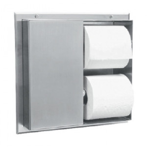BKB-386 Edone Классический Двойной скрытый держатель рулона туалетной бумаги для разделителей и перегородок BKB-386