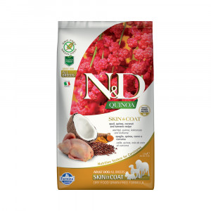 ПР0050166 Корм для собак N&D Quinoa Line беззерновой уход за кожей и шерстью, перепелка сух. 2,5кг Farmina