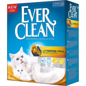ПР0032243 Наполнитель для кошачьего туалета Litter free Paws комкующийся для идеально чистых лап 6л EVER CLEAN