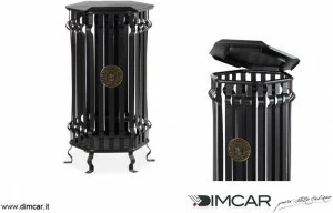 DIMCAR Урна для мусора уличная металлическая с крышкой Elite 291