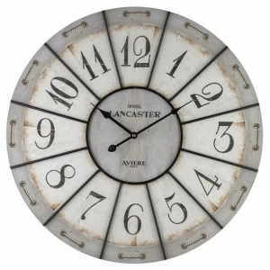 Часы настенные деревянные 60 см бежевые с серым Aviere AVIERE  00-3872827 Бежевый;серый