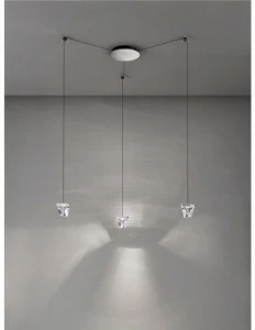 Fabbian Хрустальный светодиодный подвесной светильник Tripla