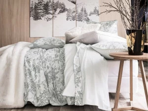 Alexandre Turpault Кровать из хлопка с рисунком и цветочными мотивами Ermitage