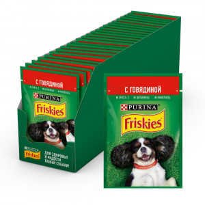 ПР0054740*24 Корм для собак Говядина пауч 85г (упаковка - 24 шт) Friskies