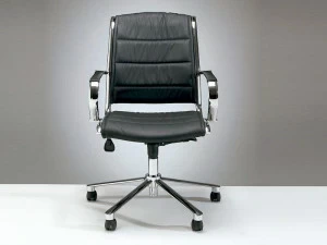 MASCAGNI Кожаное кресло для руководителя с регулируемой высотой и подлокотниками A100