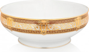 10585601 Haviland Блюдо круглое глубокое 31,5см "Салон Мюрат" (вишневый, золотой декор) Фарфор, Керамика