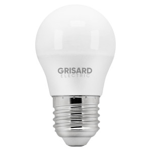 Лампочка светодиодная G45 E27 7Вт 4000К 220В GRE-002-0025(1) E27 176–264 В 7 Вт шар малый перламутровая 630 Лм нейтральный белый свет GRISARD ELECTRIC