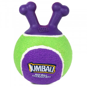 ПР0059002 Игрушка для собак Jumball Мяч теннисный c ручками зеленый 18см GIGWI