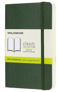 516269 Блокнот "Classic" Soft" Pocket, 96 листов, нелинованный, 9 х 14 см, зеленый Moleskine