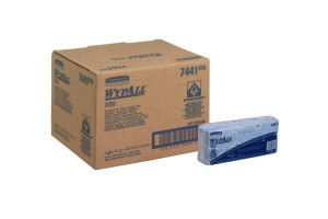 18846432 Протирочный материал WypAll X50 сложенные, синий 7441 Kimberly-Clark