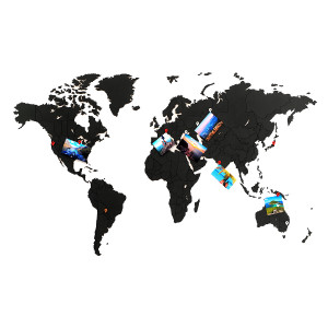 1601-12 new Пазл «карта мира» черная 100х60 см new Mimi