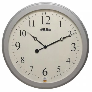 Часы настенные серебряные круглые Sars SARS ДИЗАЙНЕРСКИЕ 00-3967103 Серебро