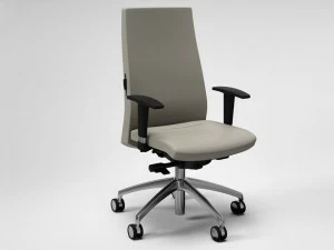 FANTONI Регулируемое по высоте офисное кресло из кожи с 5 спицами и подлокотниками Seating system
