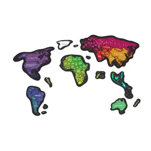 Скретч карта мира разноцветная Travel Map Magnetic World 1DEA.ME ДИЗАЙНЕРСКИЕ 00-3880614 Зеленый;розовый;черный;разноцветный