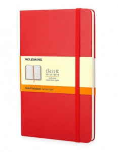 152750 Блокнот "Classic Ruled" Pocket, 96 листов, в линейку, красный Moleskine