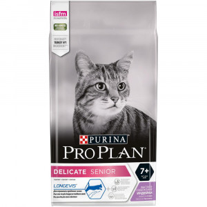 ПР0059670 Корм для кошек для пожилых с чувствительным пищеварением, индейка сух. 1,5кг Pro Plan