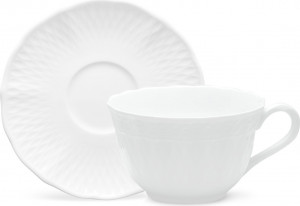 10583316 Noritake Чашка чайная с блюдцем Noritake "Шер Бланк" 215мл Фарфор