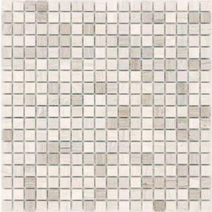 Travertino Silver MAT-толщина 4 мозаика 305х305х4 чип 15х15 (0,093м)