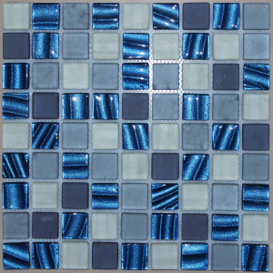 Мозаика стеклянная с вкроплениями природного камня S-831 SN-Mosaic Exclusive