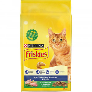 ПР0051844 Корм для кошек для стерилизованных кошек, кролик, овощи, сух. 1,5 кг Friskies